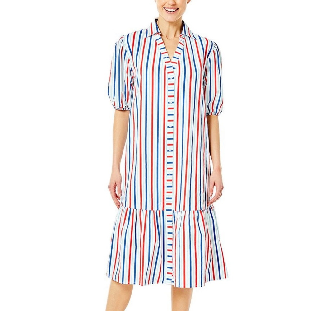 NWT Addison Bay Isle Dress in White Multi